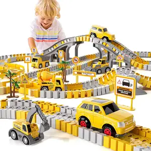 इंजीनियरिंग कार बच्चों के साथ कस्टम हॉट निर्माण दौड़ ट्रैक लड़कों के लिए ट्रैक खिलौने
