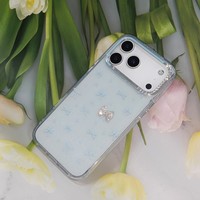 Coque de téléphone mignonne et féminine avec nœud et motif cœur, strass scintillants, protection d'appareil photo pour iPhone 17 Pro Max 16 15 14 13 12 11
