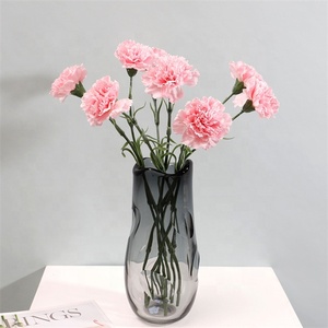 JHOMERIT Fake Flowers 11 Heads Artificial Carnation Faux Plants Indoor Green - View #3