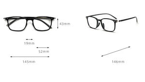 2025 unisexe mode tendance luxe haut de gamme TR90 lunettes rétro carré optique Prescription lunettes cadre pour hommes et femmes - Product Image 4