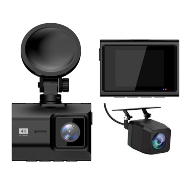 Relee HDR Dash Camera 4K+1080P Dashcam Video Recorder Wifi Car Dvr with 2 Cam Starvis Night Sensor Video Camera GPS