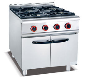 Equipo de cocina comercial <span class=keywords><strong>Horno</strong></span> de gas de 4 quemadores de acero inoxidable con parrilla de roca de lava Estufa de gas con <span class=keywords><strong>horno</strong></span> - Product Image 4