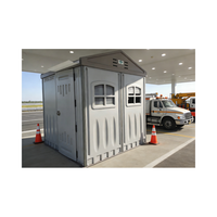 WooWild Tiny House HDPE Moderne, Alimentée à l'Énergie Solaire, Étanche, Mobile, Préfabriquée, Modulaire, pour Utilisation en Entrepôt ou en Parc