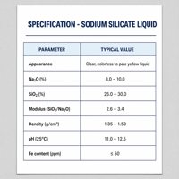 Fabricant chinois, Code HS 283919, Silicate de sodium de qualité industrielle, pureté 99%, CAS 1344-09-8, origine Hebei