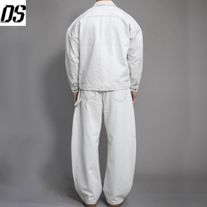 Giacca di Jeans Oversize da <span class=keywords><strong>Uomo</strong></span> Stile Streetwear con Bottoni Frontali, Vestibilità Comoda e Versatile, Qualità Premium, Giacca da Lavoro, <span class=keywords><strong>Pantaloni</strong></span> da Falegname - Product Image 2
