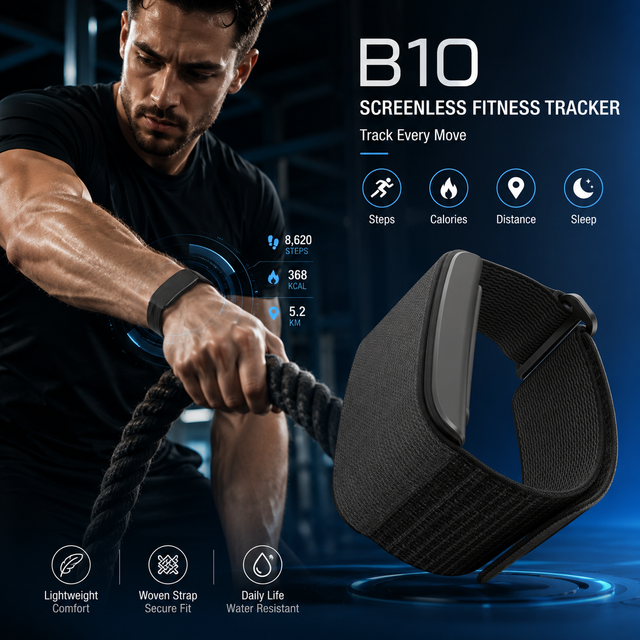 Wholesale Custom Smart Fitness Bracelet No Screen BLE5.3 Tracker Band 195mAh Battery for Wellness and Activity Recognition