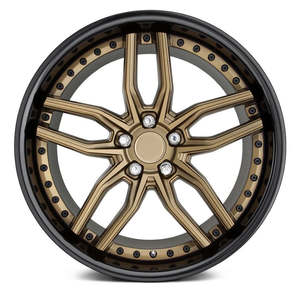 Diseño de dos piezas, <span class=keywords><strong>llanta</strong></span> de aleación de 18 19 20 pulgadas, nueva máquina PCD 5*105-120, acabado de cara roja, rueda de coche de pasajeros del mercado de accesorios - Product Image 2