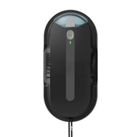 Kit Robot Nettoyeur de Vitres Automatique 6 Tampons de Nettoyage Télécommande 2.4G Corde de Sécurité Démarrage à un Bouton Navigation Intelligente Sans Traces Hôtel
