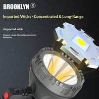 Lampe torche ABS rechargeable par USB, longue portée, portable, multifonction, LED rechargeable 18650 IP20
