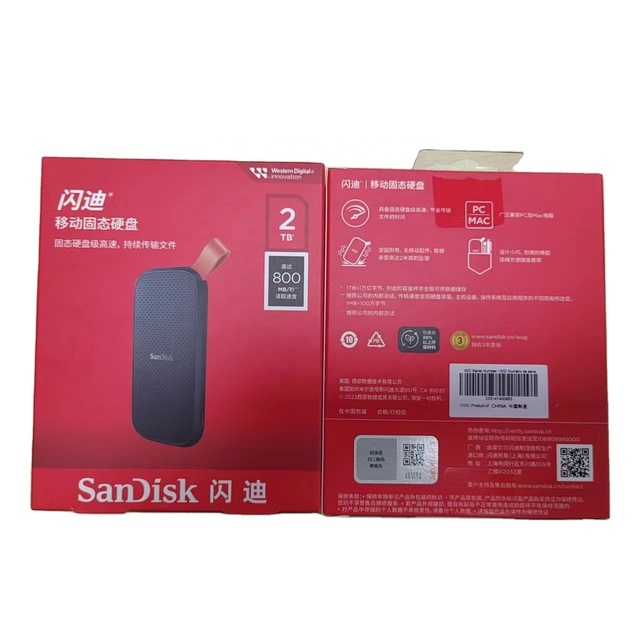 SanDisk E30 Portable SSD 1TB 2TB Upto 800Mbs External Hard Drive SSD USB3.2 Gen2 Hard Drive 480gb Solid State Disk for Laptop PC
