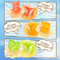 Kooday Boîte mystère 3D Pelable Gummy Mix Saveur de fruits Guess Jelly Sweets Candy Mystery Cube Fruity Burst Gummy Soft Candy 60g