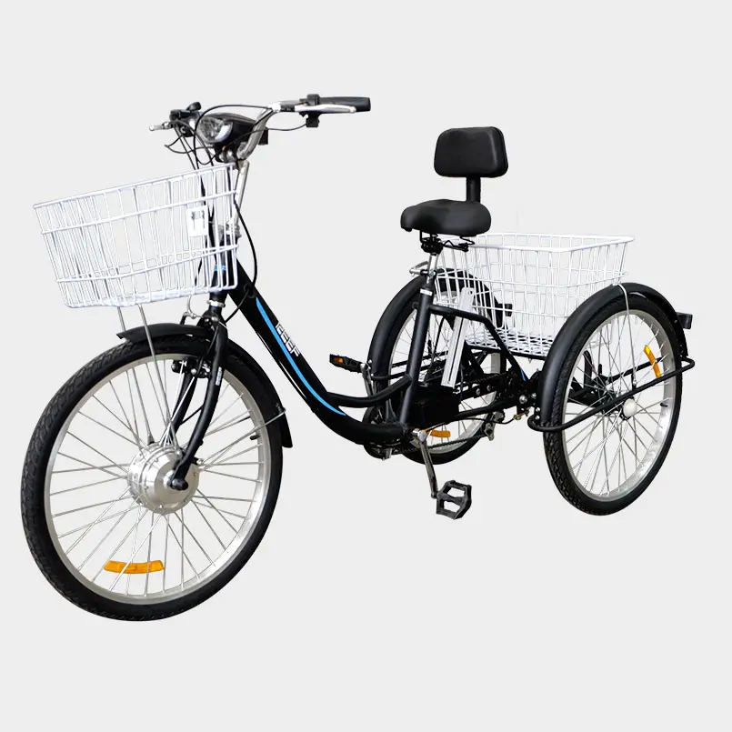 Reverse Trike vélo électrique familial scooter électrique pliable trois roues avec siège