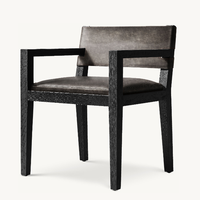 Nouveau design de chaises de salle à manger en bois meubles de salon fauteuil en cuir
