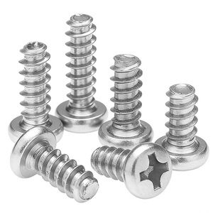 Round Head Phillips Self Tapping <b>Screw</b> M1.7 M2 <b>M3</b> Nickel Zinc Plated Metric Standard Thread Grade B Level 4.8 - Product Image 1