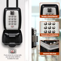 Clavier Portable à 12 boutons, boîte de rangement de clé de sécurité, boîte de verrouillage de porte,  boîte à clés
