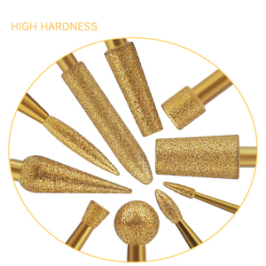 Fraise à ongles professionnelle en diamant doré 3/32 pouces, outil d'élimination des peaux mortes, tête de meulage, fraises à ongles - Product Image 6