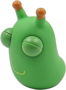 Novelty Funny Decompression Green Vegetable Bug <b>Worm</b> Popping Big Eyes Squeeze Fidget Toy for Kids - Product Image 3