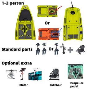 1-2 व्यक्तियों के लिए Lsf मॉड्यूलर <span class=keywords><strong>3</strong></span> खंड/2 खंड पेडल मछली पकड़ने की kekeker बहुक्रियाशील बिजली फिन/प्रोपेलर/मोटर - Product Image 4