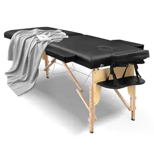 Professional Spa Camilla Para 2 Section Folding Massage Table Portable Massage Bed Table