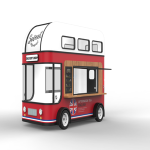 Electric Four-Wheel Mobile Beverage Food Cart, Multi-Functional Sightseeing Street Vending Trailer For Milk Tea & Coffee - Product Image 4