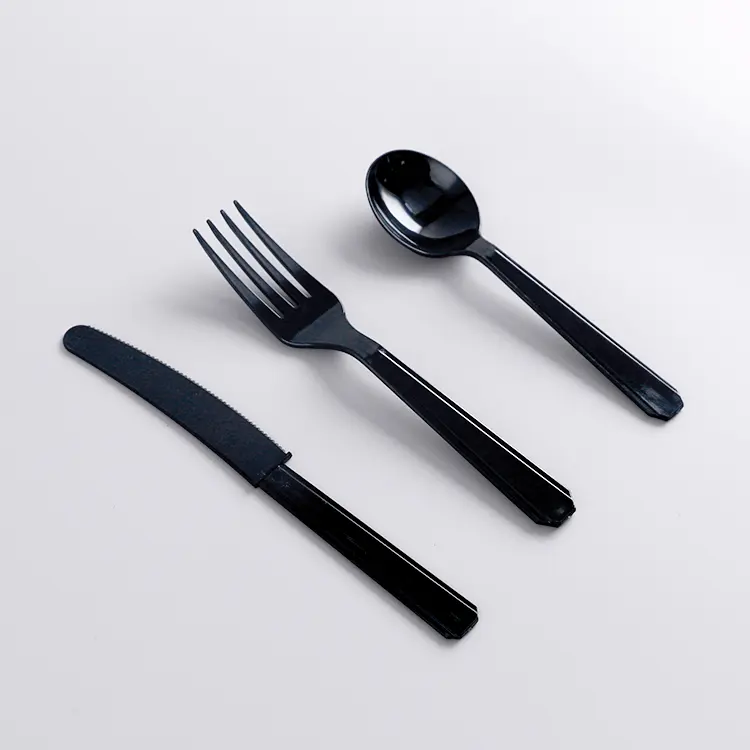 Nhiệm vụ nặng nề dùng một lần dao kéo Flatware Bộ đồ dùng bằng nhựa dùng một lần forchette nhựa thìa dĩa và dao nipkin