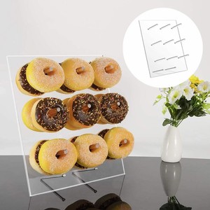 Expositor de acrílico para donuts Artfulcosmos, rectangular, moderno, de 5 mm de grosor, de varios niveles, para bodas, panaderías y eventos. - Product Image 4