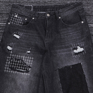 <span class=keywords><strong>Pantalones</strong></span> vaqueros de hombre de talla grande, estilo urbano, holgados, de pierna ancha, con agujeros <span class=keywords><strong>rotos</strong></span>, estilo baggy - Product Image 2