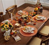 Set de table rond multicolore tissé, résistant à la chaleur et antidérapant, idéal pour les banquets d'hôtel, les mariages et les réunions de famille
