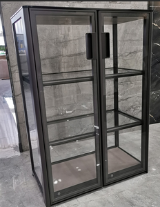 Porte coulissante de placard ALK en alliage d'aluminium moderne, profil minimal, porte plate, cadre semi-fini, durable, garantie 5 ans, appartement - Product Image 4