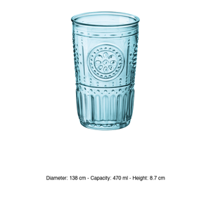 Verre à whisky Cooler Candy Blue 47,5 cl H 8,7 cm Ø 13,8 cm Romantique Bormioli Rocco - Product Image 3