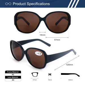 Gafas de Lectura <span class=keywords><strong>Bifocales</strong></span> Pro para Mayoristas, <span class=keywords><strong>Precio</strong></span> al por Mayor, Montura de PC, <span class=keywords><strong>Lentes</strong></span> AC UV400, Graduadas, para Mujer - Product Image 2