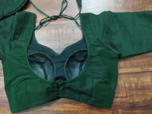 Chemisier en soie dupion à manches longues pour femme, tissu traditionnel ethnique - Product Image 3