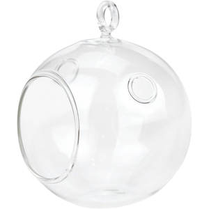 Globe en verre borosilicaté creux clair personnalisé pour la décoration de la maison Design moderne plante suspendue sphère mur Vase terrariums - Product Image 3