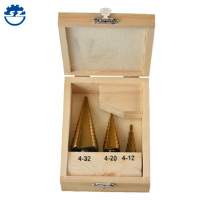 3 Pcs 4-32 Mm Chuyên Nghiệp HSS Thép Lớn Bước Cone Titanium Tráng Kim Loại Khoan Bit - Product Image 1