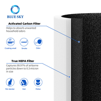 Filter Karbon Aktif HEPA Kompatibel dengan Pembersih Udara Nuwave OxyPure 47501 47502 47513