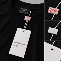 Étiquette de joint en plastique de logo de conception double face personnalisée avec ficelle en nylon blanc