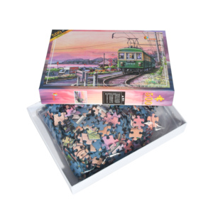 Puzzle en carton bleu coloré personnalisé de qualité supérieure OEM, ajustement parfait, jeu de puzzle pour adultes, puzzles en papier imprimables, 500 à 1000 pièces - Product Image 1