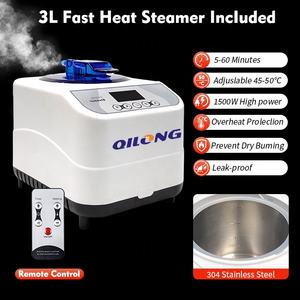 Sauna portable en acrylique Qilong moderne pour 1 personne, boîte de sauna, tente de vapeur, thérapie par lumière rouge infrarouge lointaine, sauna humide pour la maison et la villa - Product Image 3