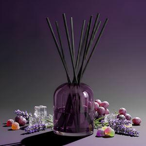 Luxury Dome Glass <b>Reed</b> <b>Diffuser</b> Set <b>For</b> Modern Home Decor Wholesale Private Label Premium Realistic Gifting Set With Box - Product Image 1