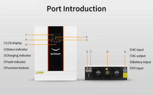 Onduleur solaire GCSOAR 1,5 kW à sortie unique, onde sinusoïdale pure, puissance de crête 1000 W 3000 VA pour systèmes hors réseau dans les zones isolées - Product Image 2