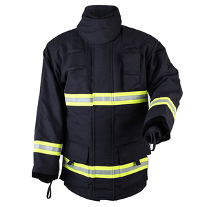 <span class=keywords><strong>Uniforme</strong></span> de <span class=keywords><strong>pompier</strong></span> EN469 en tissu aramide ignifuge avec bande réfléchissante, style fendu, pour la lutte contre les incendies structurels, protection de niveau 1 - Product Image 3
