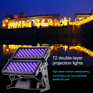 Nouveau DMX512 72*10W RGBW 4in1 IP65 étanche DJ scène de mariage ville rondelle de mur extérieur LED lavage lumière d'inondation - Product Image 2