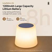Lampe de table solaire LED pour restaurant, camping en plein air, ambiance de table, RGB, étanche, rechargeable, pour mariage, jardin
