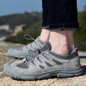 Zapatos para caminar en el agua para hombre, zapatos de pesca transpirables y antideslizantes para exteriores, sandalias de playa de malla, transpirables y antideslizantes - Product Image 4