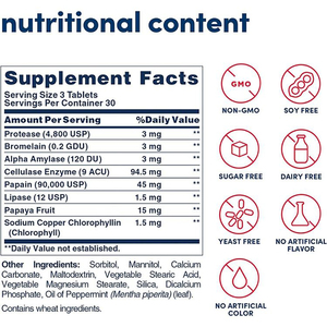 Tabletas de enzimas ODM/OEM superfruta y mezcla de enzimas digestivas que promueven cápsulas de digestión - Product Image 2
