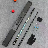 Kualitas tinggi teknologi hitam Maple Fiber tongkat biliar baja tahan karat bersama untuk Snooker langsung pabrikan harga
