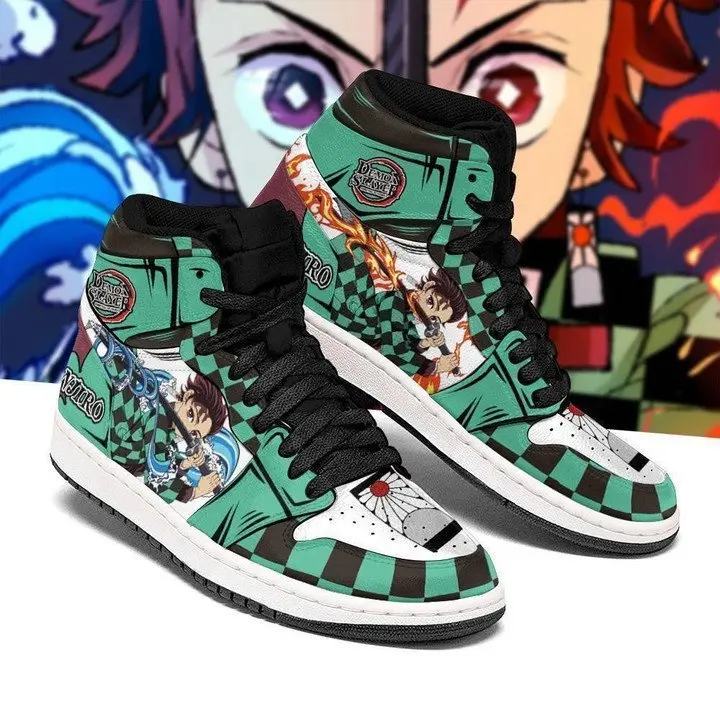 2023 NEW Mens Anime Shoes Nezuko Demonslayer Conan Cosplay Sneakers Men Casual Shoes High Top Running Shoes Sneakers for Women