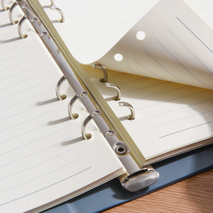 Loose-Leaf Ring-<span class=keywords><strong>Bound</strong></span> máy tính xách tay A5 kinh doanh máy tính xách tay kim loại nút nhiều màu sắc Nhật Ký biểu tượng tùy chỉnh - Product Image 4