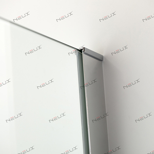 Porte <span class=keywords><strong>de</strong></span> <span class=keywords><strong>douche</strong></span> <span class=keywords><strong>coulissante</strong></span> double mur à mur <span class=keywords><strong>de</strong></span> style européen, en verre <span class=keywords><strong>de</strong></span> 8 mm, avec profilé en aluminium chromé et tige <span class=keywords><strong>de</strong></span> support - Product Image 5