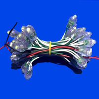 Échantillon gratuit Led Pixel 9mm Couleur unique Rouge/Bleu/Vert/Jaune/Rose/Blanc/Blanc chaud 50leds/set